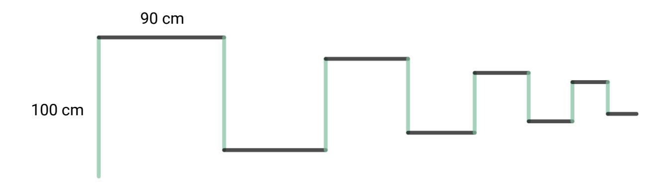 Figur med 16 linjestykker satt sammen