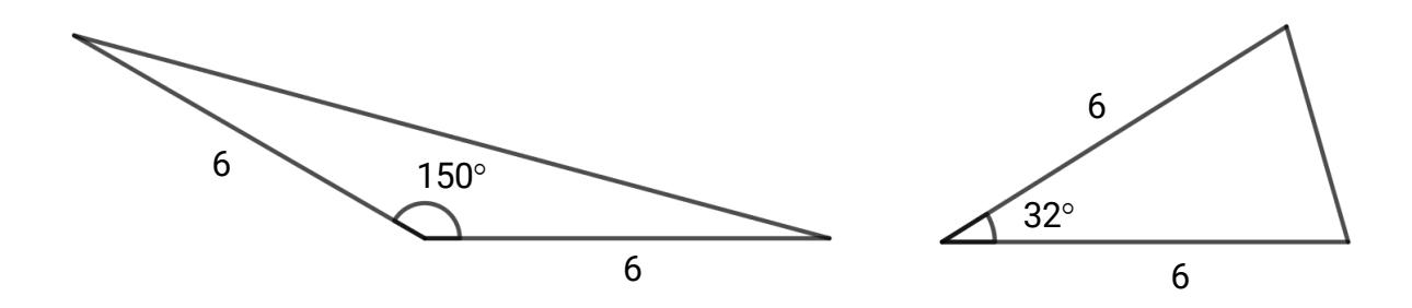 To trekanter med oppgitte sider og vinkler