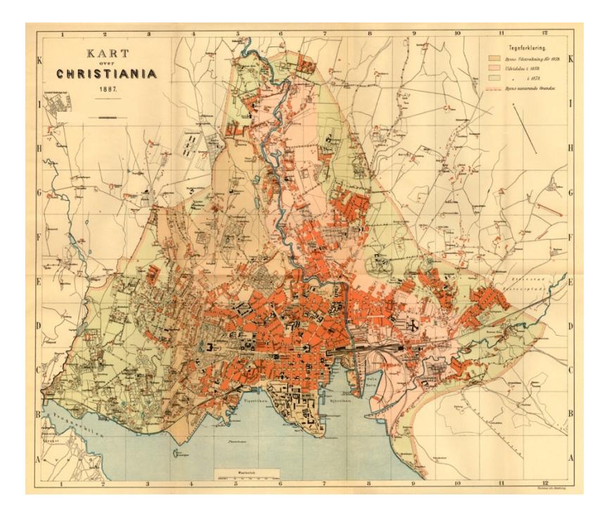 Kart over Christiania