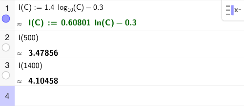 GeoGebra CAS løsning for oppgave 2-5a